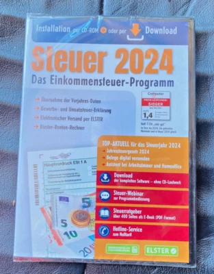 Aldi Steuer-Software 2024 für das Jahr 2024 Einkommensteuer NEU OVP CD Lieferung - Bild 1 von 2