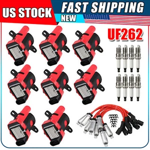 8 Pcs Ignition Coil+Iridium Spark Plug+Wire For Chevy Silverado GMC Sierra UF262 - Picture 1 of 12
