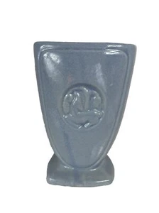 Robinson Ransbottom Vase Art Pottery Gazelle Deer Blue Ceramic 230 MCM VTG Retro - Picture 1 of 16