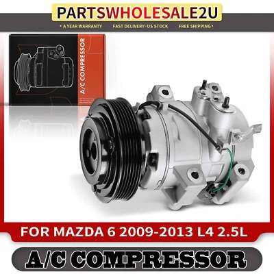 Compresor de aire acondicionado con embrague para Mazda 6 2009 2010 2011-2013 L4 2,5 L GS3L61450C Foto 1 de 4