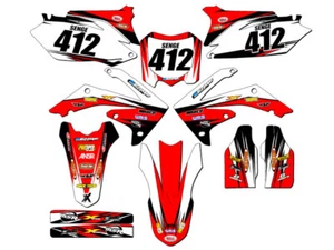 2010-2013 CRF 250 R VELOCITY Red Senge kit de gráficos compatible con Honda - Imagen 1 de 10