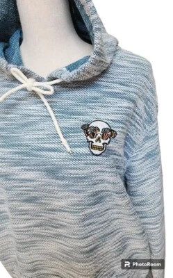 Sudadera con Capucha Dikotomy Calavera XL Bordada Pullover Bolsillos Frontales Ajuste Estándar Foto 1 de 4