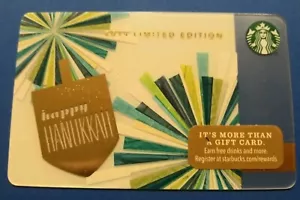 STARBUCKS CARD 2014 "HAPPY HANUKKAH" LIMITED EDITION~NO VALUE ๐ GREAT PRICE - Picture 1 of 3