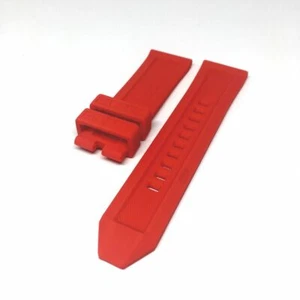 24 mm Red Rubber Watch Band Strap For DIESEL Watch - Picture 1 of 3