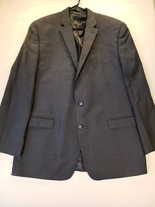 Lauren Ralph Lauren Men's Blazer 100% Wool 46L Sportscoat Plaid Navy Blue - Picture 1 of 11