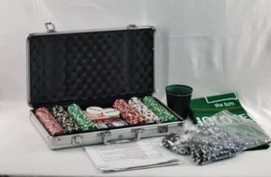eSecure Poker Game Set Extra Chips Mat Shaker Instructions Carry Case Incomplete - Picture 1 of 11
