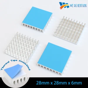 Enfriador radiador disipador de calor de aluminio plateado 8/12 piezas 28x28x6 mm para LED IC y CPU - Imagen 1 de 4