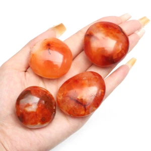 30G Ágata Roja Natural Cornalina Cristal Energía Palma Piedra Reiki Piedra Preciosa Curativa - Imagen 1 de 8