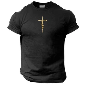 Faith T-Shirt Gym Kleidung Bodybuilding Training Training Training Boxen MMA Top - Bild 1 von 28