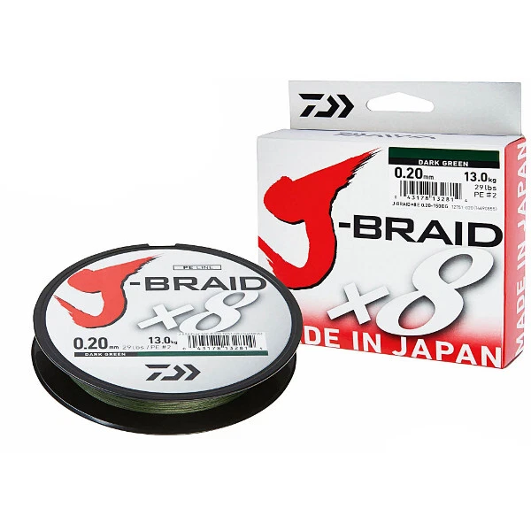Fil Moulinet De Tressé Daiwa J-Tresse X8 300 MT Dark Vert - Photo 1/1