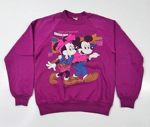Vintage Mickey and Minnie Mouse Hollywood Vacation Sweatshirt Youth Kids Large - Picture 1 of 7