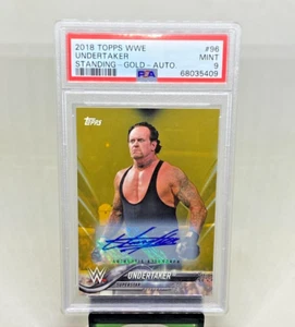 2018 Topps WWE Gold Refractor Autograph 96 Undertaker /10 PSA 9 Deadman Standing - Picture 1 of 4