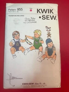 Kwik Sew 955, Size S-Xl Baby Rompers, Hat, UNCUT - Picture 1 of 2