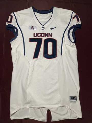 UConn Huskies NCAA AAC Authentic Team/Game Issued #70 Football Jersey Cover