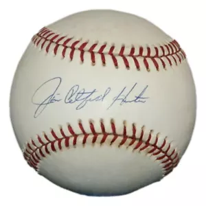 Jim 'Catfish' Hunter Signed OAL Baseball New York Yankees A's PSA/DNA - Picture 1 of 3