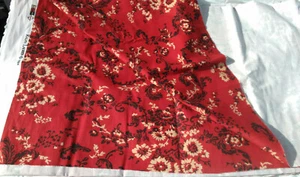 Ralph Lauren Rare-Annie Red 100%Cotton 1994 Red White & Black Fabric-2 Yards - Picture 1 of 6