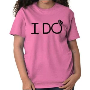 I Do Wedding Bride Bachelorette Party Gift Womens Graphic Crewneck T Shirt Tee - Picture 1 of 13
