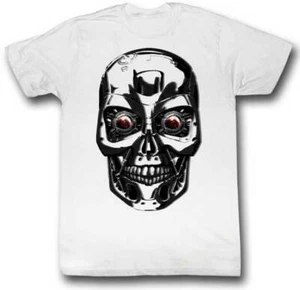 The Terminator 80's Movie Terminator Face With Big Eyes Men's T Shirt - Picture 1 of 3