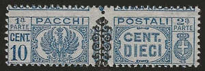 1945 Luogotenenza - 10 c. Pacchi Postali con fregio dentellatura spostata MNH** - Foto 1 di 1