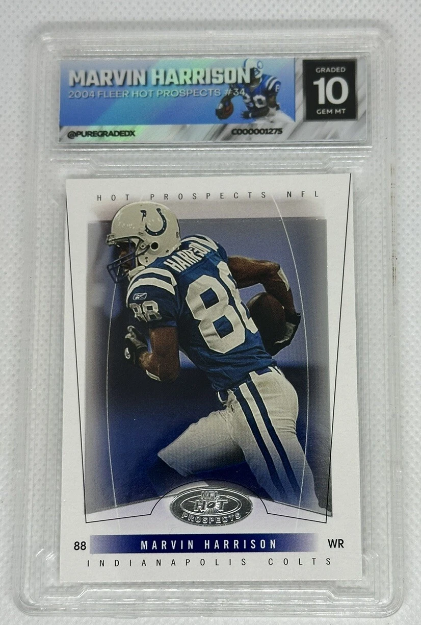 Marvin Harrison 2004 Fleer Hot Prospects #34 Indianapolis Colts PGX 10