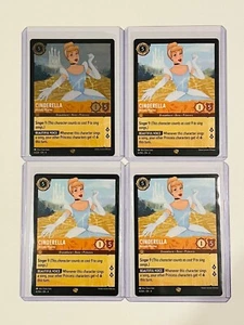 Disney Lorcana Ursula's Return - Cinderella #4/204 Legendary Foil / Non Foil (4) - Picture 1 of 7
