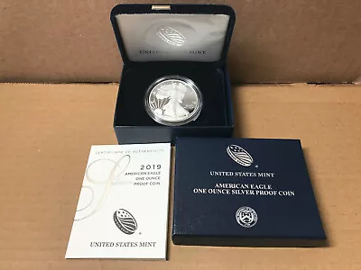 2019 S American Eagle One Ounce SILVER PROOF Coin San Francisco 1oz Box COA 19EM - Image 1 of 4