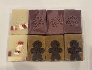 (8) Pacha Soap Co Spiced Pomegranate Sugar & Spice Peppermint Twist Bar 4 Oz. - Picture 1 of 5
