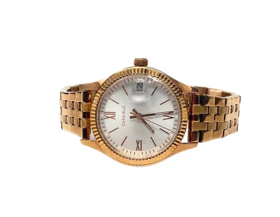 Relógio feminino Caravelle quartzo ouro rosa 32MM 44M115 NOS UPC: 042429557482 - Imagem 1 de 4
