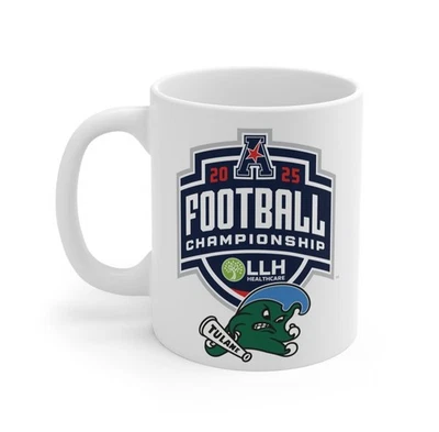 Caneca de café 2025 AAC Championship 15 onças. Tulane Green Wave. ACC Champions - Imagem 1 de 3