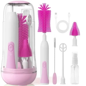 Electric Bottle Brush Cleaner, Baby Bottle Cleaning Kit with Nipple Straw Bru... - Picture 1 of 6