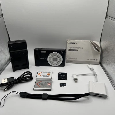 Sony Cybershot DSC-W800 20.1MP + 2 Batteries , Charger + Accessories #426 - Image 1 of 4