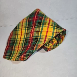 VINTAGE Bert Pulitzer Co Yellow/Red/Green Men's Tie All Cotton - Picture 1 of 5