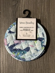 Juego de 4 posavasos Vera Bradley TURTLE DREAM NUEVO CON ETIQUETAS - Imagen 1 de 2