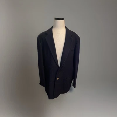 VINTAGE Structure Le Collezioni Sport Coat XL Black Wool Blend Tweed - Image 1 of 4