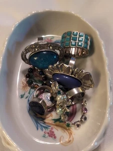 Vintage Ring Konvolut blau - Bild 1 von 8