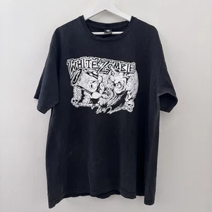Vintage Y2K WHITE ZOMBIE DIE F*CKER DIE Rob Zombie Music Shirt 90s Grunge - XL - Picture 1 of 17