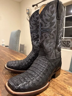 Botas negras Cody James para hombre caimán punta cuadrada talla 8,5D Foto 1 de 4