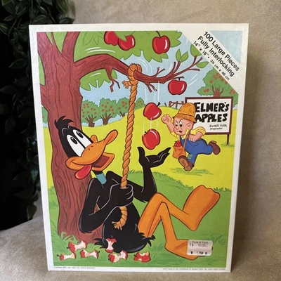 Rompecabezas de 100 piezas Whitman Manzanas Pato Lucas De Colección Elmer Fudd 1980 SELLADO Foto 1 de 3