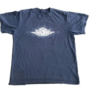 Camiseta De Colección Y2k Nike Air Jordan Wings Talla XL Negra Gris Salpicaduras 2 Caras - Imagen 1 de 9