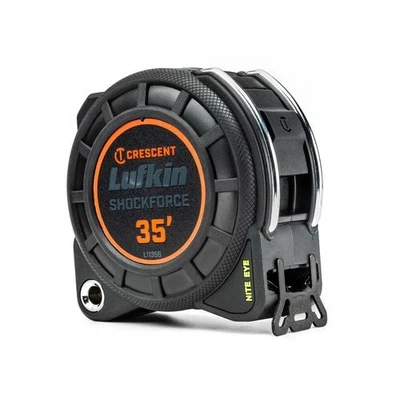 BRANDED Lufkin 1-3/16 In. X 35 Ft. Shockforce Nite Eye G1 Dual-Sided Tape Measure