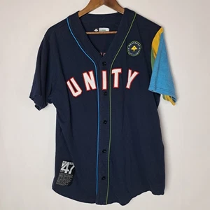 LRG Lifted Research Group Shirt Mens Large Baseball Button Up S/S "UNITY" "47" - Picture 1 of 17