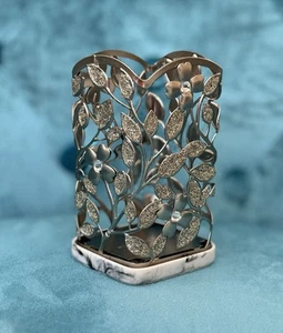Bath and Body Works Dogwood Flower Glitter Leaves Home Decor Hand Soap Holder - Picture 1 of 1