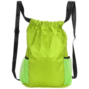 (Fluorescent Green)CHICIRIS Drawstring Backpack Compact Drawstring Bag YS - Picture 1 of 12
