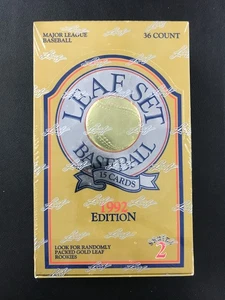 1992 Leaf GOLD Series 2 Baseball Wax Box Factory Sealed PERFECT! NO RESERVE! - Picture 1 of 5