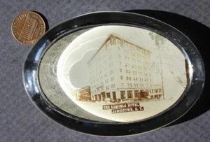 1910s Era Jamestown New York Samuels Hotel real photo oval paperweight VINTAGE-- - Picture 1 of 1