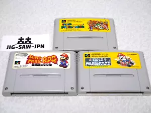 Super Mario World /Cart /RPG Lot of 3 SFC Nintendo Super Famicom Japan Tested - Picture 1 of 7
