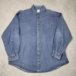 Brooks Brothers Denim Chambray Hemd Herren XL Blau Relaxed Baggy Americana - Bild 1 von 15