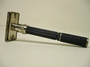 Safety Razor 1969 O4 Gillette Black Handle Super Adjustable 1-9 Black Beauty - Picture 1 of 10