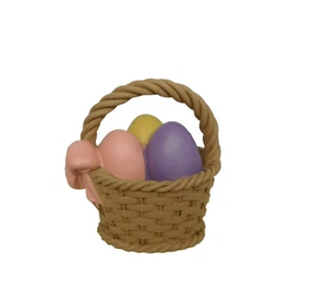 Mini Easter Basket with eggs in it and a bow - New by Blossom Bucket #12470 - Picture 1 of 5