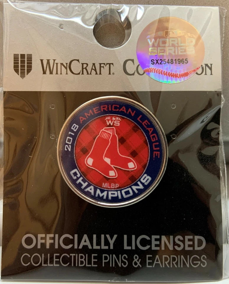 BOSTON RED SOX 2018 AMERICAN LEAGUE CHAMPIONS W.S. LAPEL COLLECTOR PIN NEW - Image 1 of 1